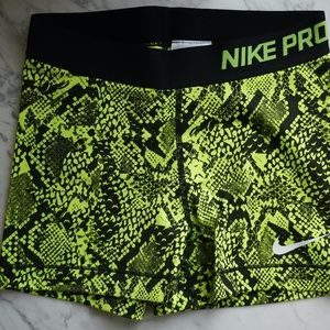 Nike - Neon Yellow Spandex Shorts